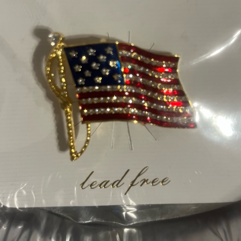 American Flag Brooch